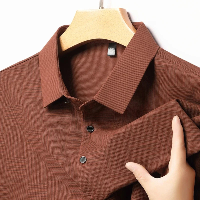 Men's Printed Business Casual Polo Shirt – 5 Colors, S–4XL