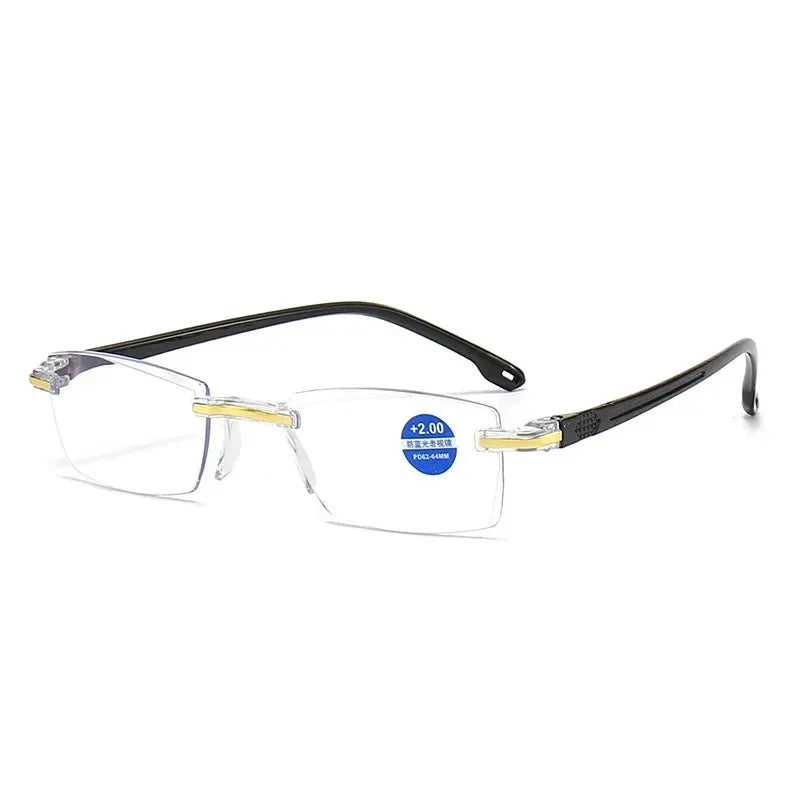 Viewring 2026 Retro Reading Glasses for Men Women Anti-blue Presbyopic Eyewear Frameless Trimming +1.0 To +4.0