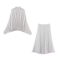 Vintage Polka Dot Women Sets Chiffon Bow Tie Loose Blouses Loose Long Skirts Fashion 2026 Spring Summer Holiday Suits