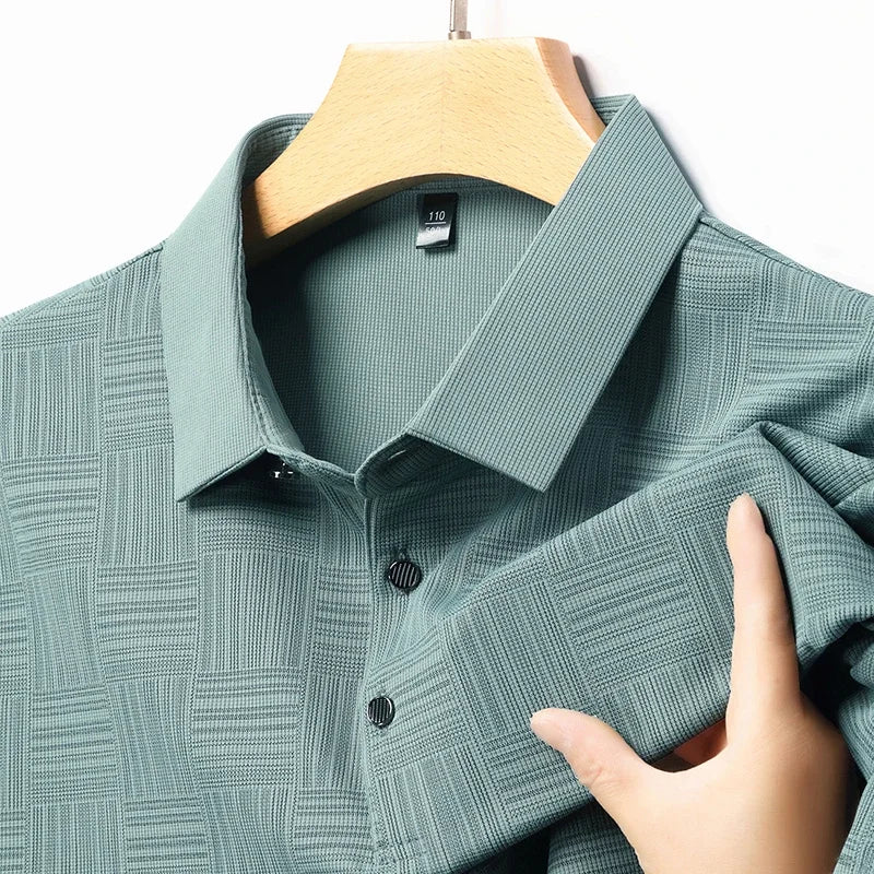 Men's Printed Business Casual Polo Shirt – 5 Colors, S–4XL