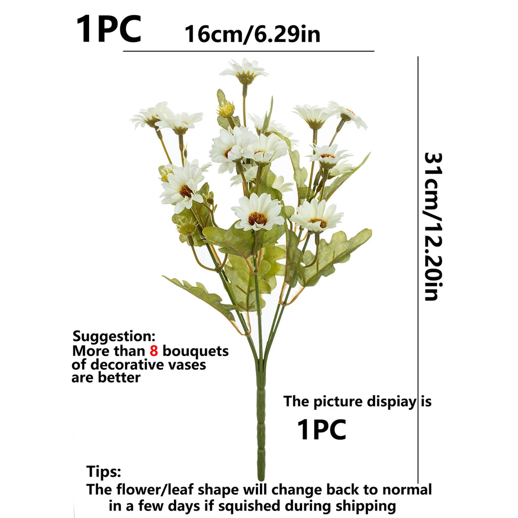 Artificial Plastic Daisy Flowers Centerpieces Fake Plant Wedding Room Home Party Gifts Handheld Arrangement Festival Bouquet