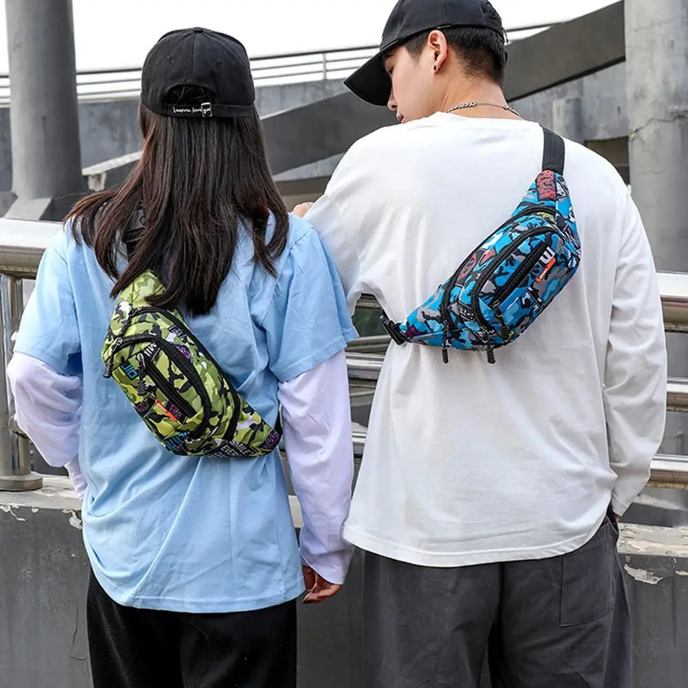 Waterproof Waist Bag Korean-style High-capacity Outdoor Sports Fanny Pouch Canvas Child Banana Bag for Girls Kids Bag
