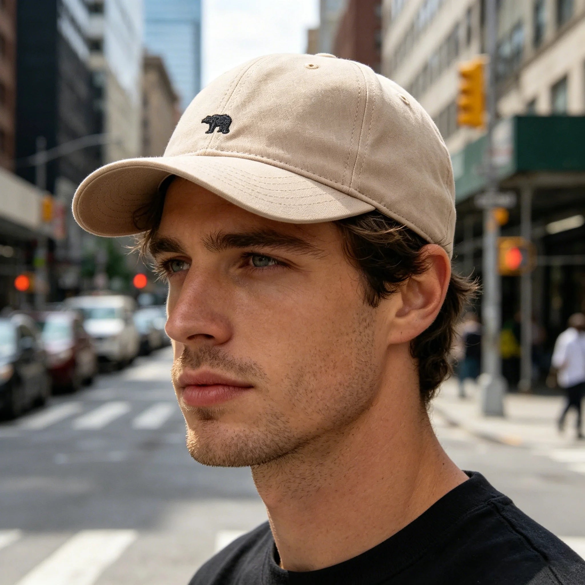 Arctic Bear Fashionally Versatile Slim Face Large Headband Soft Top New American Baseball Cap  Outdoor Sports Sun Hat