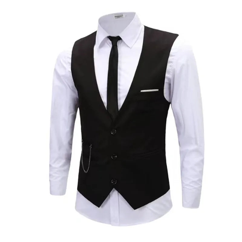 Men's Slim Fit Dress Vest Waistcoat – Sizes up to 7XL