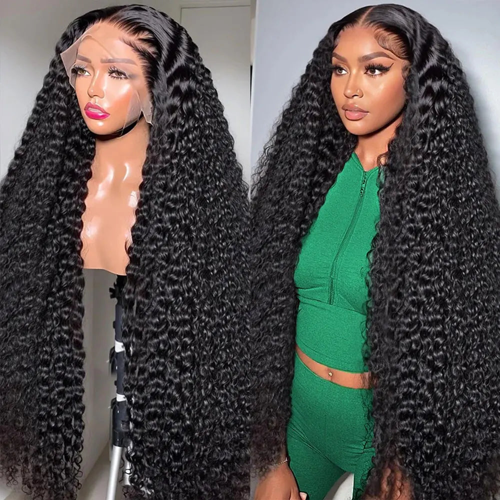 HD Transparent Jerry Curly Lace Front Human Hair Wig