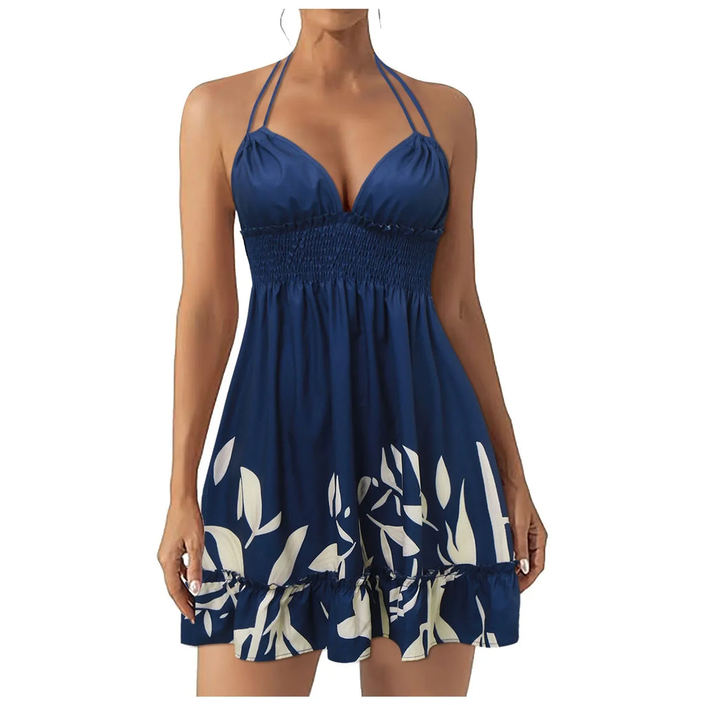 Boho Floral V-Neck Sundress – Breezy Summer Cover-Up