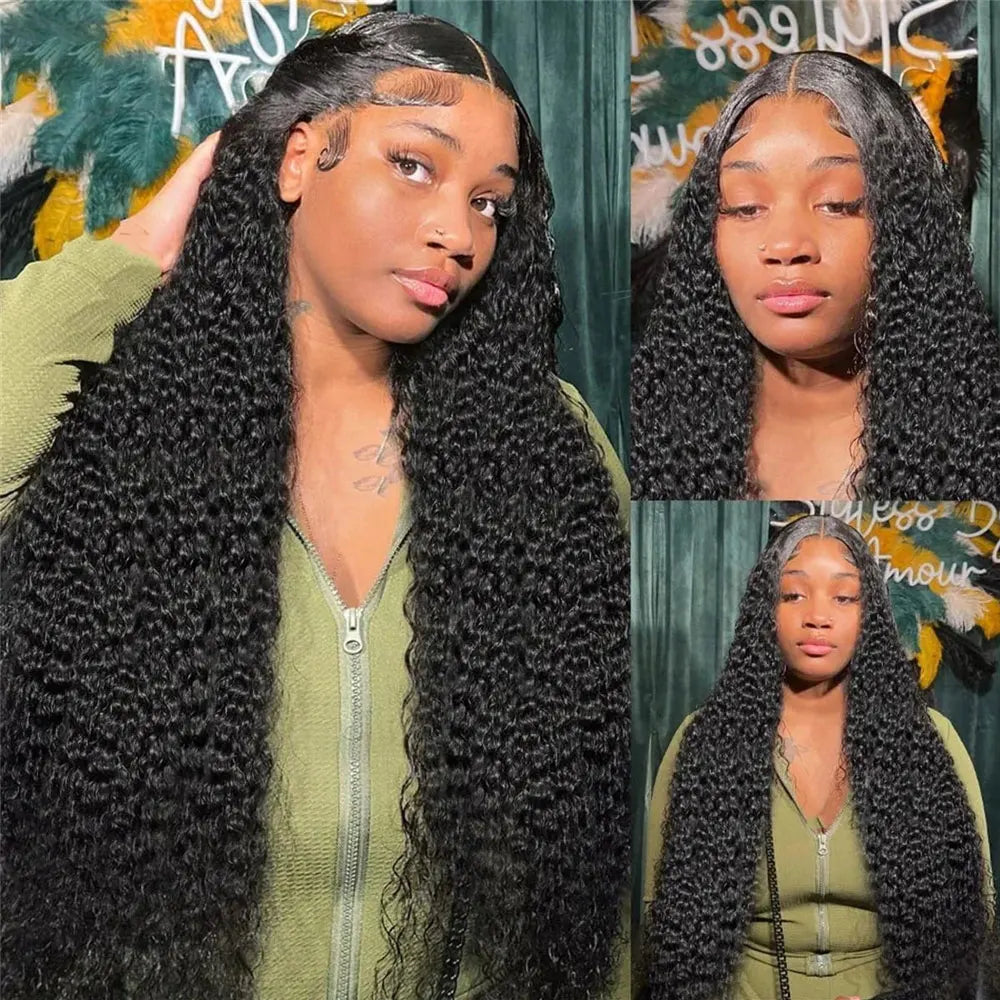 HD Transparent Jerry Curly Lace Front Human Hair Wig