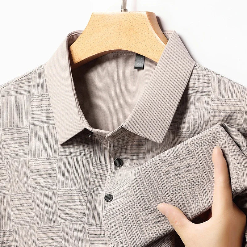 Men's Printed Business Casual Polo Shirt – 5 Colors, S–4XL