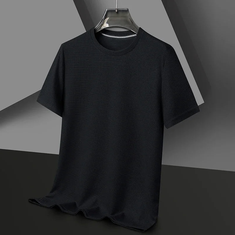 Men's Waffle Knit Short-Sleeve Tee – 7 Colors, S–4XL