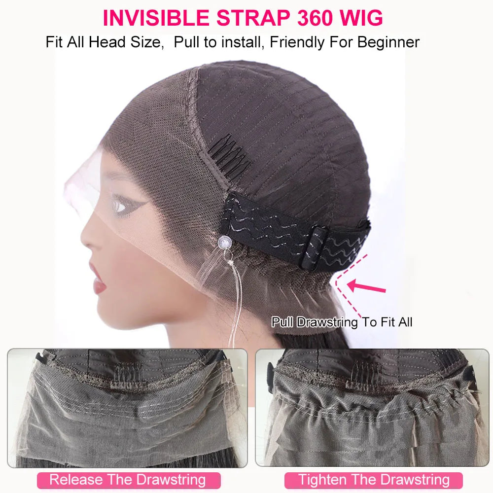 Chocolate Brown Burmese Curly Human Hair Wig Glueless Wig Invisible Drawstring 360 HD Full Lace Front Wig Human Hair Lace Wigs