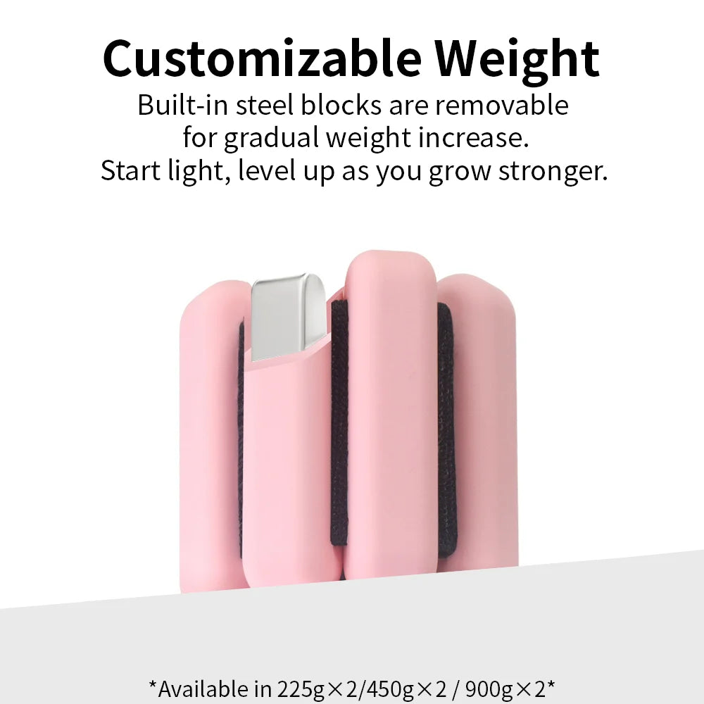 Adjustable Wrist Weight Sweat-proof Silicone Ankle Weights for Home Gym Exercise, Running, Pilates, Yoga, Walking, Strength