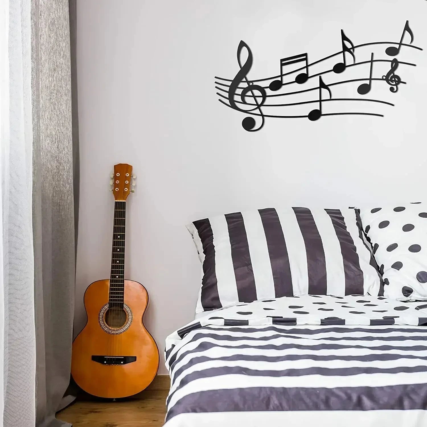 Metal Music Note Wall Art – Vintage Hanging Sign Decor