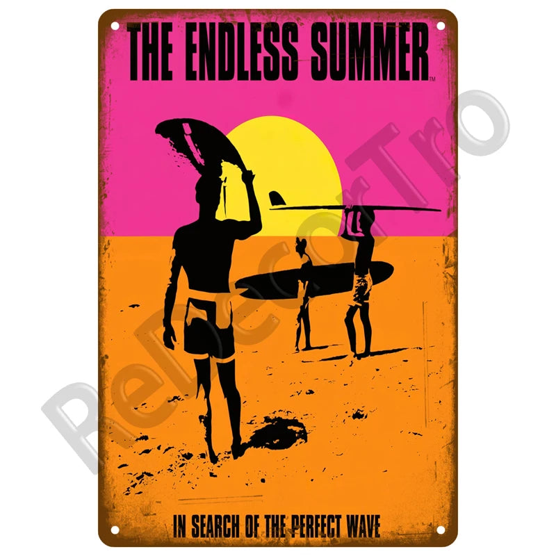 Metal Beach Bar Surf Club Tin Sign – Summer Wall Art