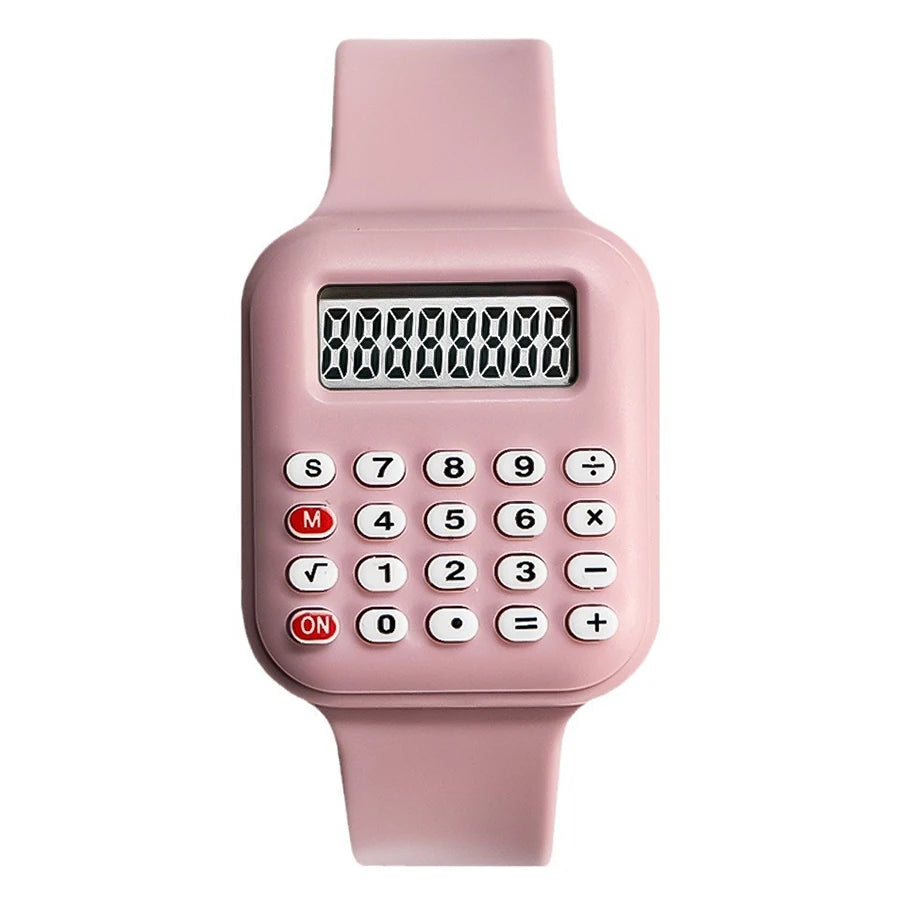 Creative Calculator Watch Cartoon LED Digital Kids Watch Fashion Sports Electronic Watch for Boys Girls Kids Student Gift Clock
