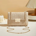 Handwoven Straw Shoulder & Crossbody Bag – Lock Closure, 7 Colors