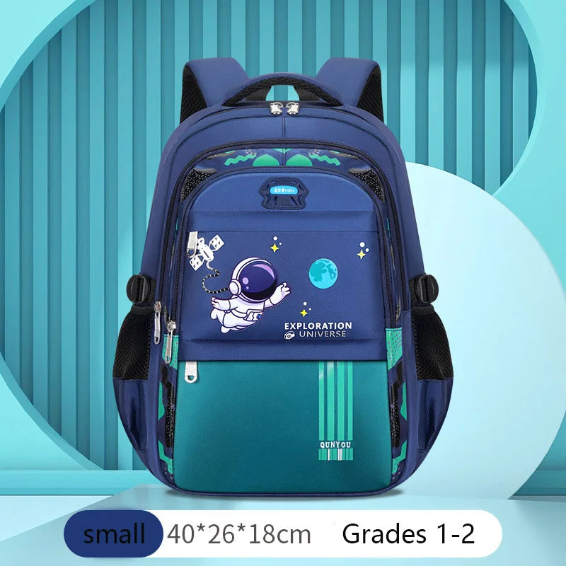 Kids' Astronaut Waterproof School Backpack – 2 Sizes, 3 Colors