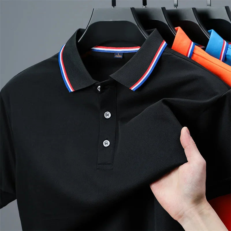 Men's Solid Short-Sleeve Polo Shirt – 9 Colors, S–4XL