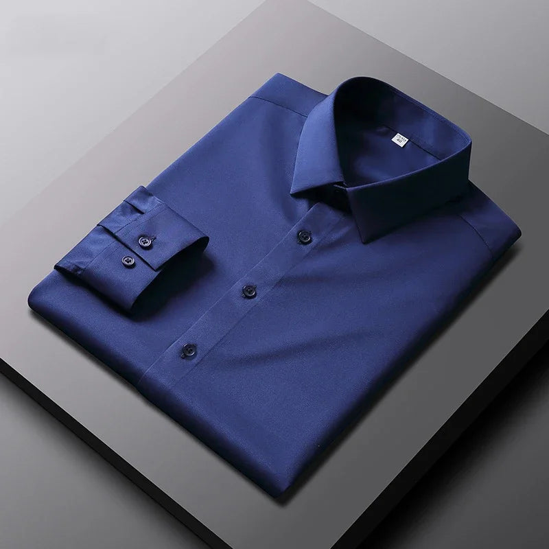 Men's Non-Iron Wrinkle-Resistant Long Sleeve Business Shirt