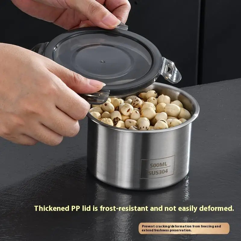 Airtight Stainless Steel Storage Jars Set – 3 Sizes