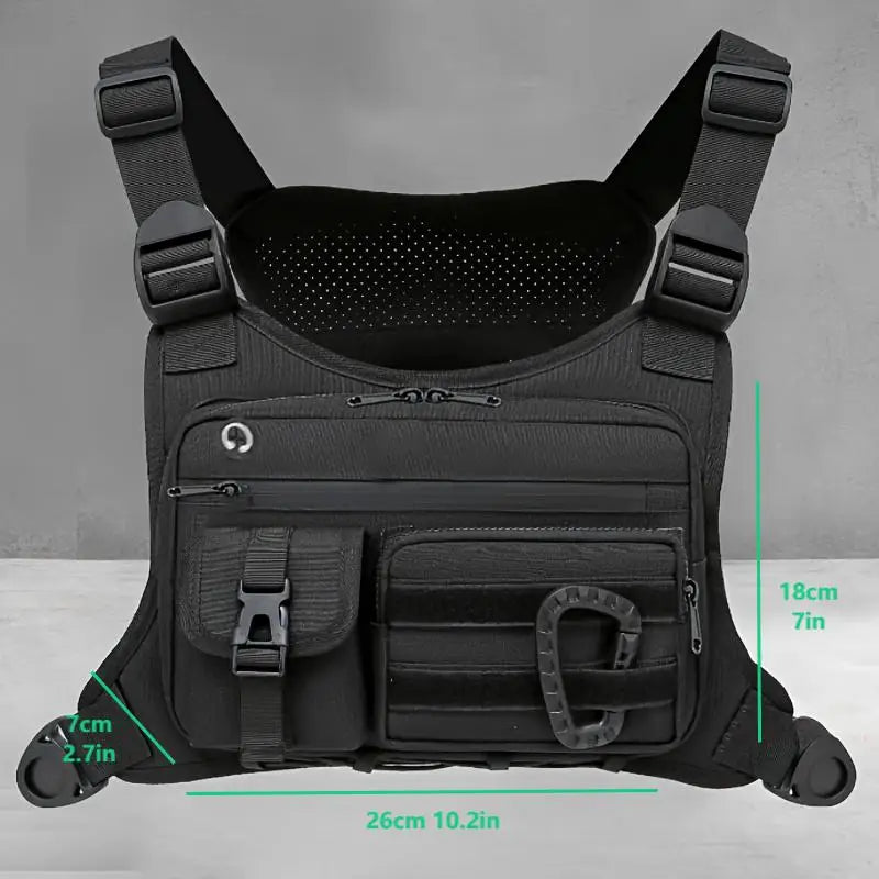 Tactical Outdoor Chest Bag Unisex Running Cycling EDC Vest Workouts Sports Chest Pack Rig for Men And Women