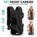 Pet Front Carrier Backpack for Small Dogs, Hands Free Puppy Chest Carrier with Breathable Mesh, Adjustable Straps for Travel