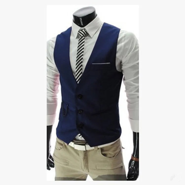 Men's Slim Fit Dress Vest Waistcoat – Sizes up to 7XL