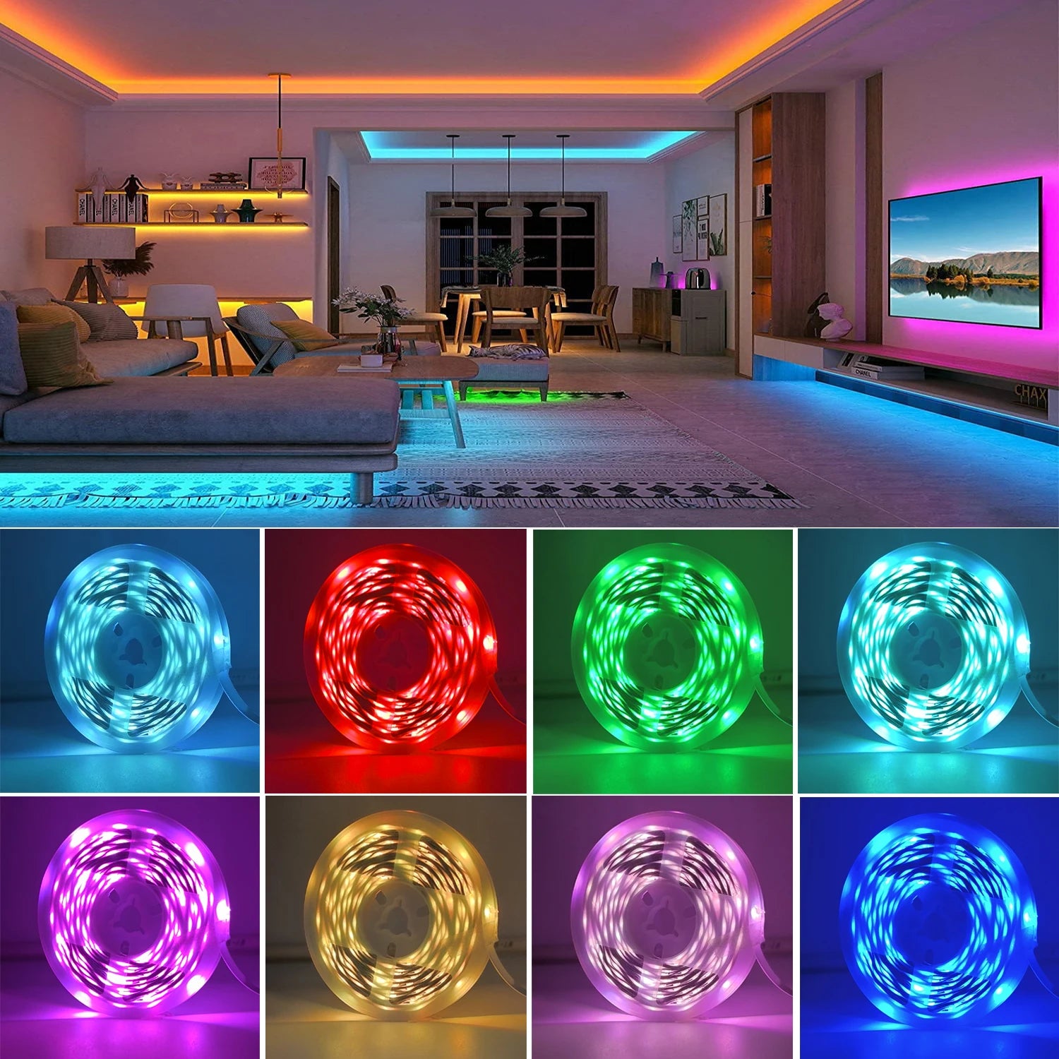The Mood Strip – RGB LED Strip Lights with App & Remote Control