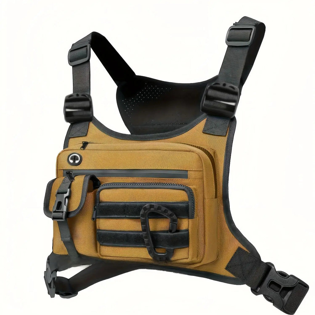 Tactical Outdoor Chest Bag Unisex Running Cycling EDC Vest Workouts Sports Chest Pack Rig for Men And Women