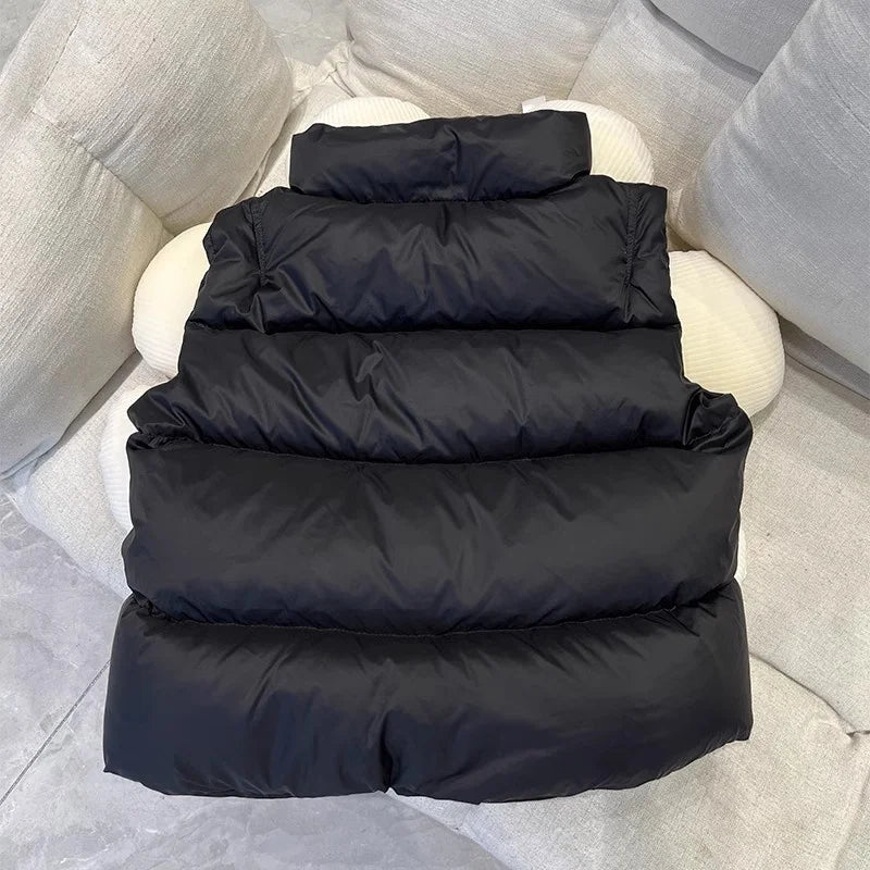 Girl's Vest Jacket Autumn Spring Boy's Down Waistcoat Children Winter Cotton Stand Collar Sleeveless Coats Kids Fashion Clothes