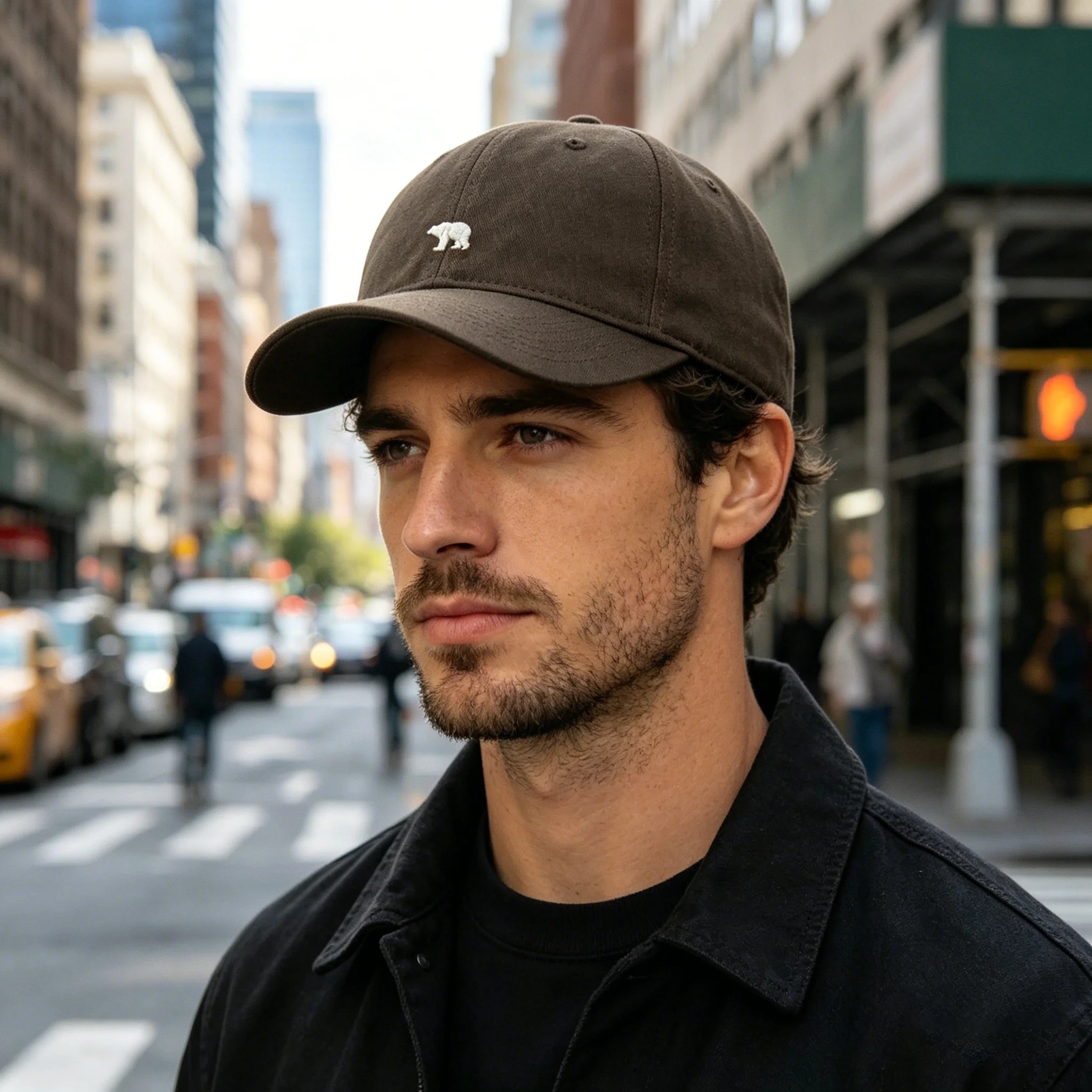 Arctic Bear Fashionally Versatile Slim Face Large Headband Soft Top New American Baseball Cap  Outdoor Sports Sun Hat