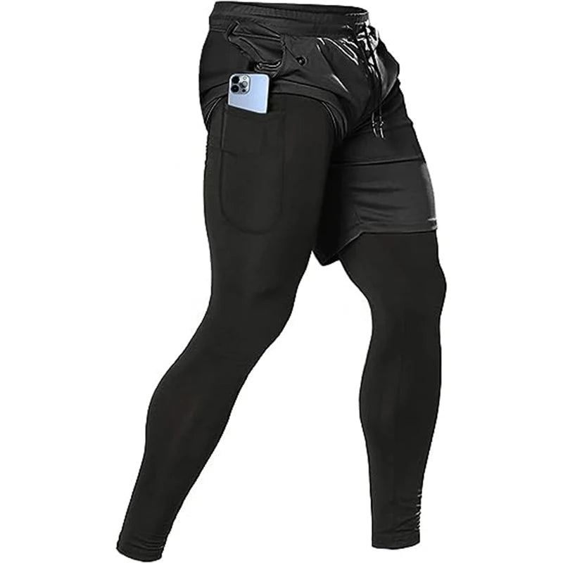 Men's 2-in-1 Sport Training Pants – Gym & Jogging Trousers