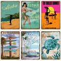 Metal Beach Bar Surf Club Tin Sign – Summer Wall Art