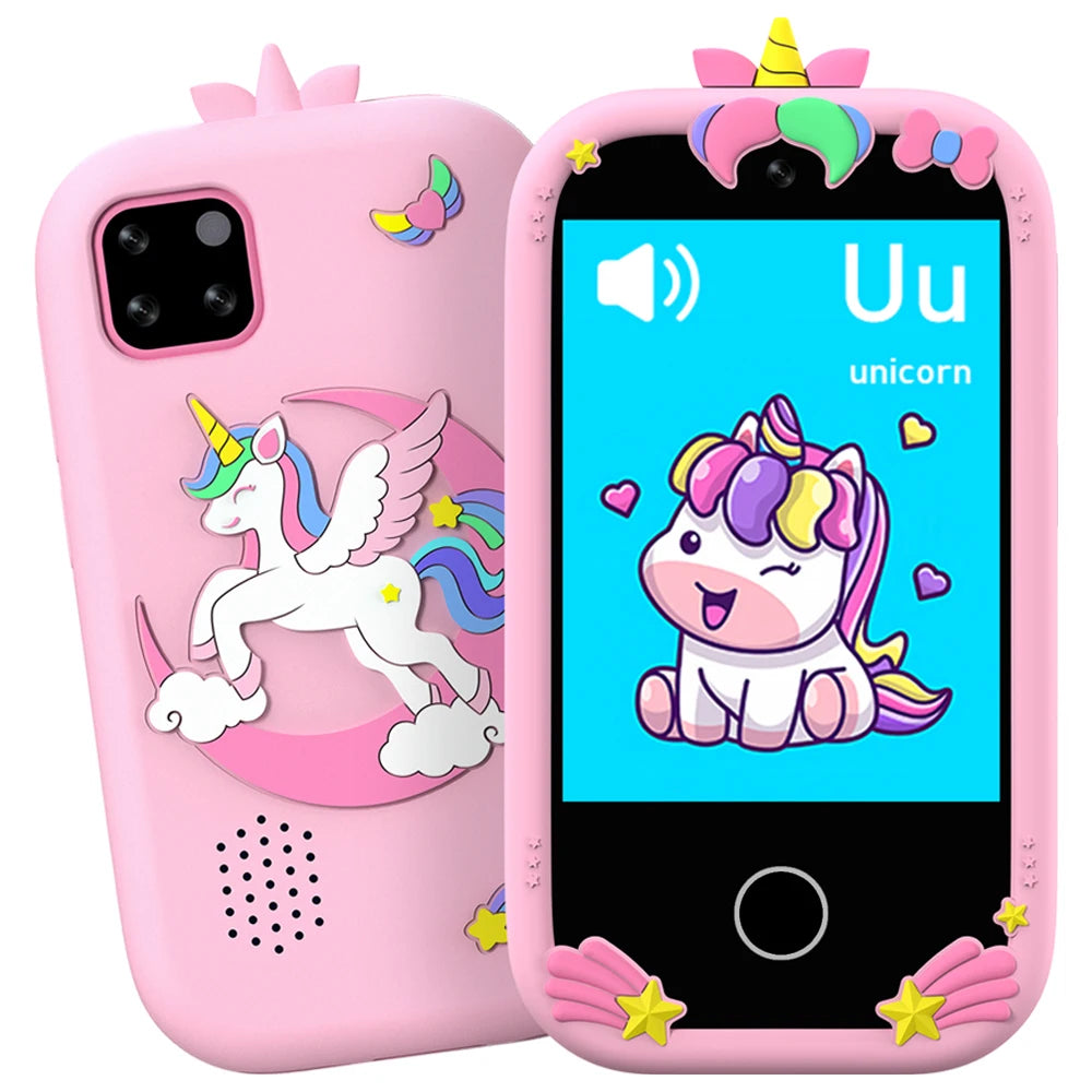 Upgrade Kid Smart Phone Toy 2.8 Inch Touch Video recording Music Player 16 Games Baby Phone for Children Brithday Gifts