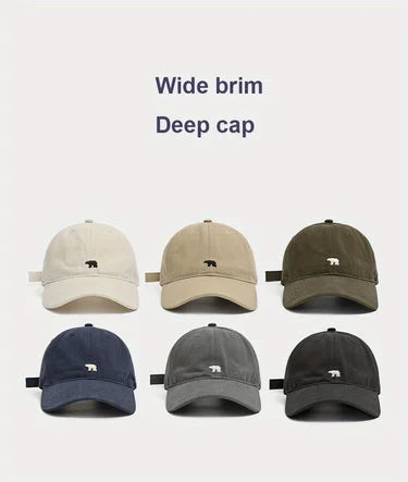 Arctic Bear Fashionally Versatile Slim Face Large Headband Soft Top New American Baseball Cap  Outdoor Sports Sun Hat