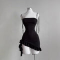 Sleeveless Backless Lace-Up Bodycon Mini Club Dress