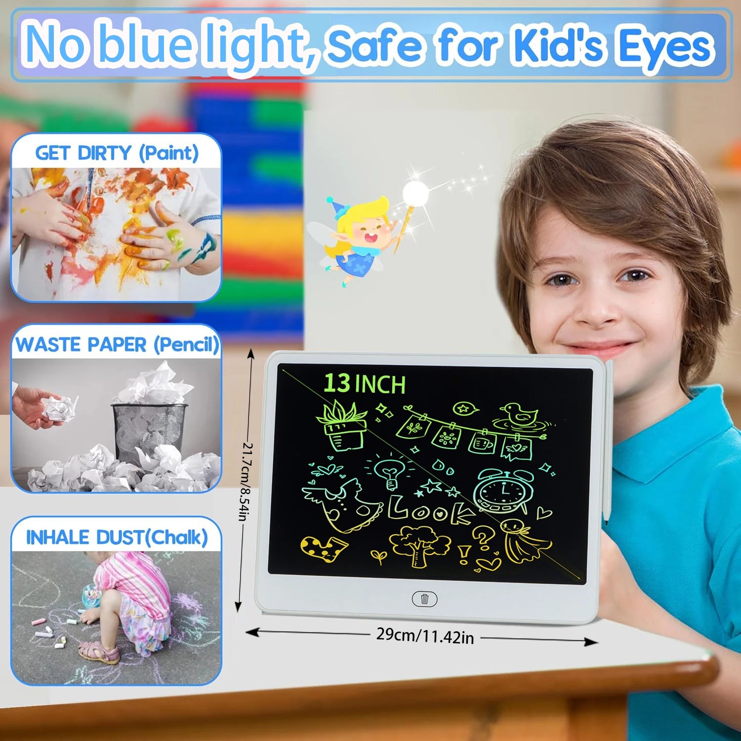 Kids' LCD Writing & Drawing Tablet – 11, 13 & 16 Inch