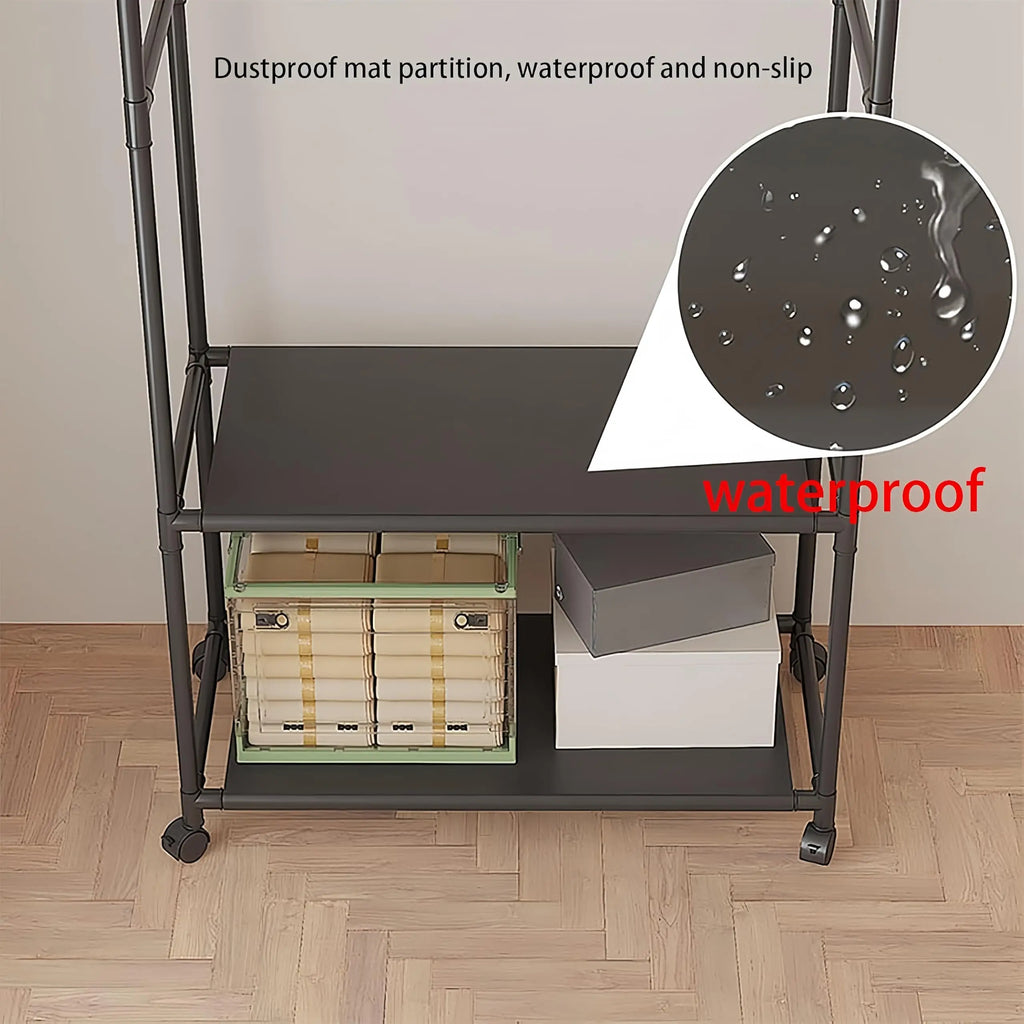 Rolling Garment Racks for Hanging Clothes Standing Clothes Rack Clothes Rack For Hanging Clothes Holds Hats Scarves And Ties