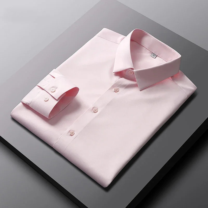 Men's Non-Iron Wrinkle-Resistant Long Sleeve Business Shirt
