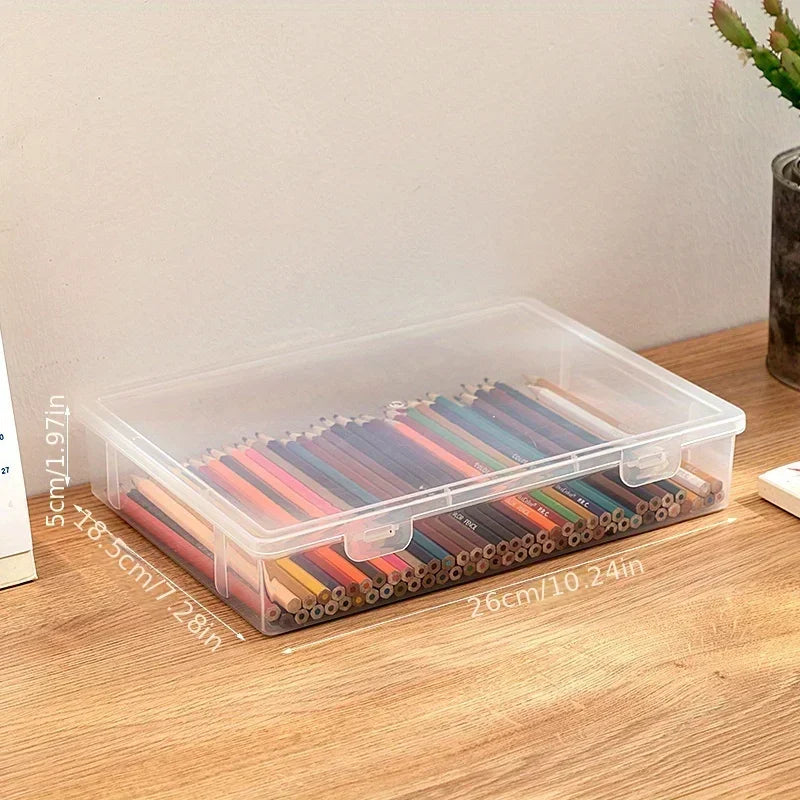 Clear Plastic High-Capacity Pencil Case – S & M Sizes
