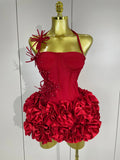 Halter Bandage Two-Piece Party Gown Set – Club & Prom