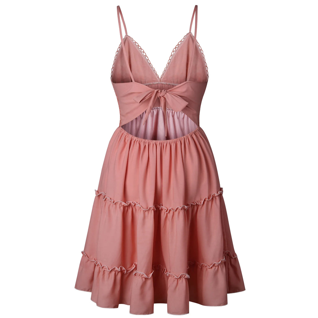 Women's Lace-Trim Strappy Dress