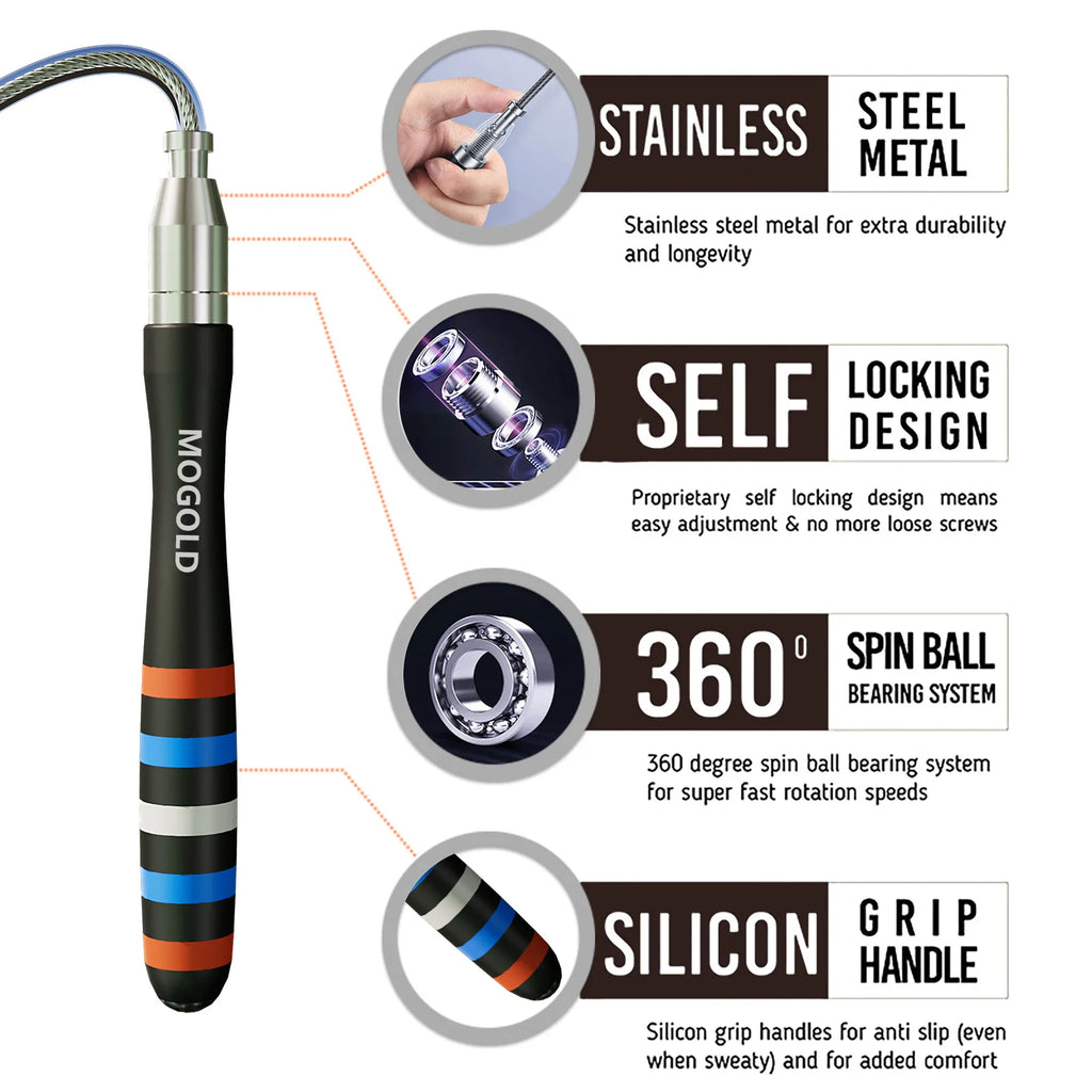 Gym Speed Crossfit Professional Jump Rope Exercise Fitness Gym Crossfit Workout Equipment Sport Bodybuilding Man Single Speed