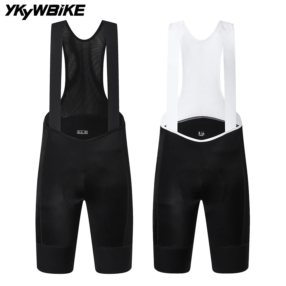 YKYWBIKE Men's Cycling Bib Shorts Belgium Padded Bicycle Shorts MTB Pro Italy MITI Straps Road Bike Bib Pants