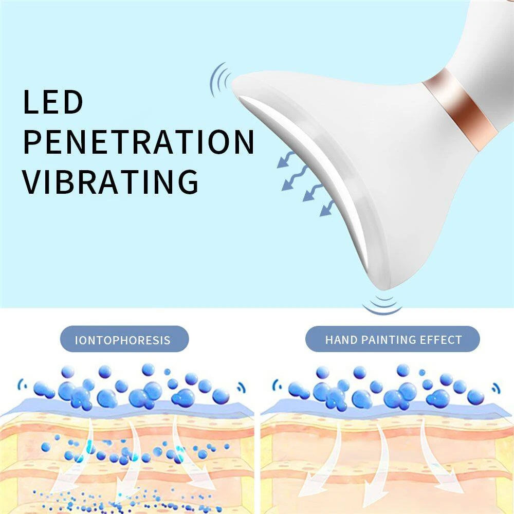 Microcurrent Face & Neck Lifting Massager – LED Vibration