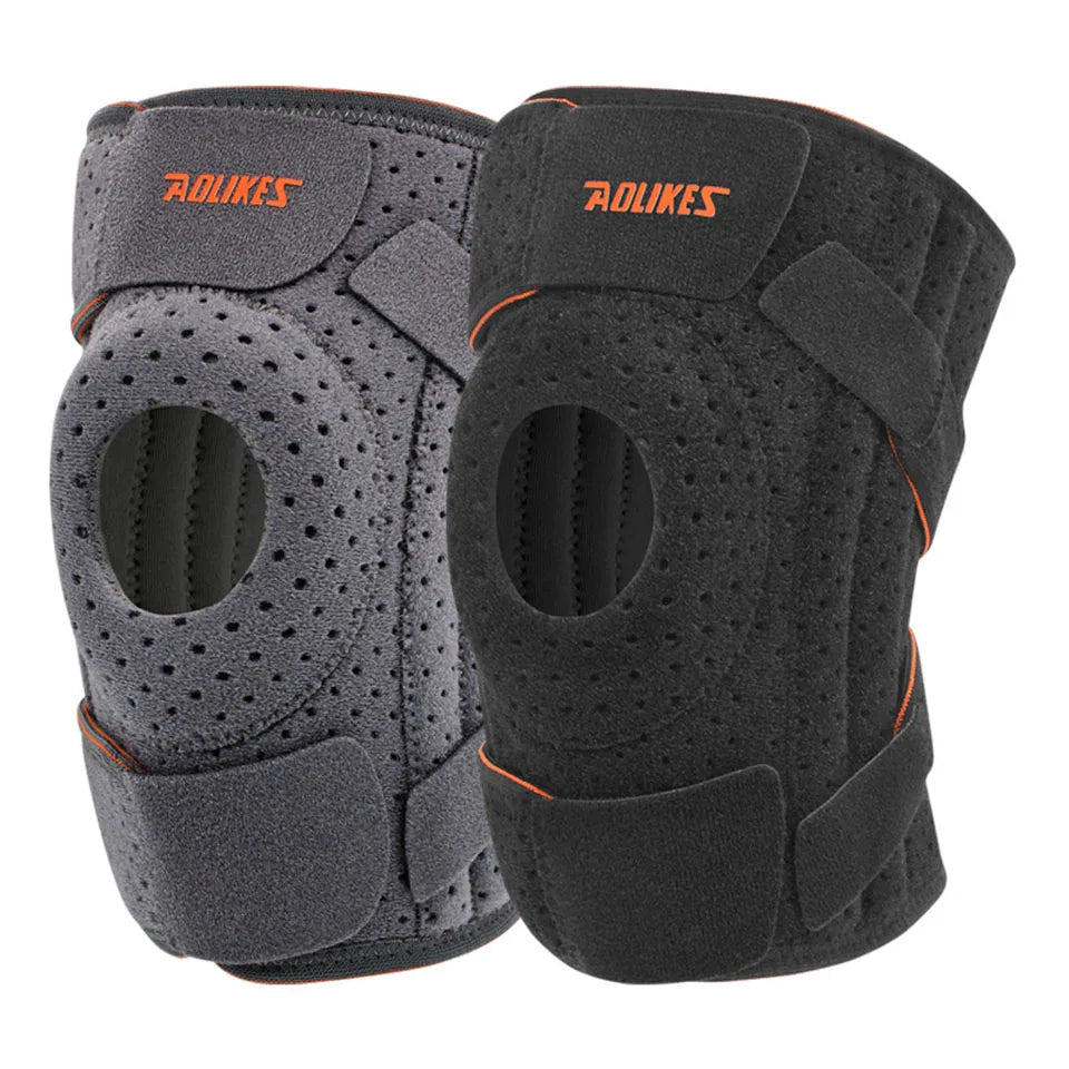 AOLIKES 1PCS NEW Knee Brace with Side Stabilizers & Patella Gel Pads,Knee Support for Cycling,Running,Climbing