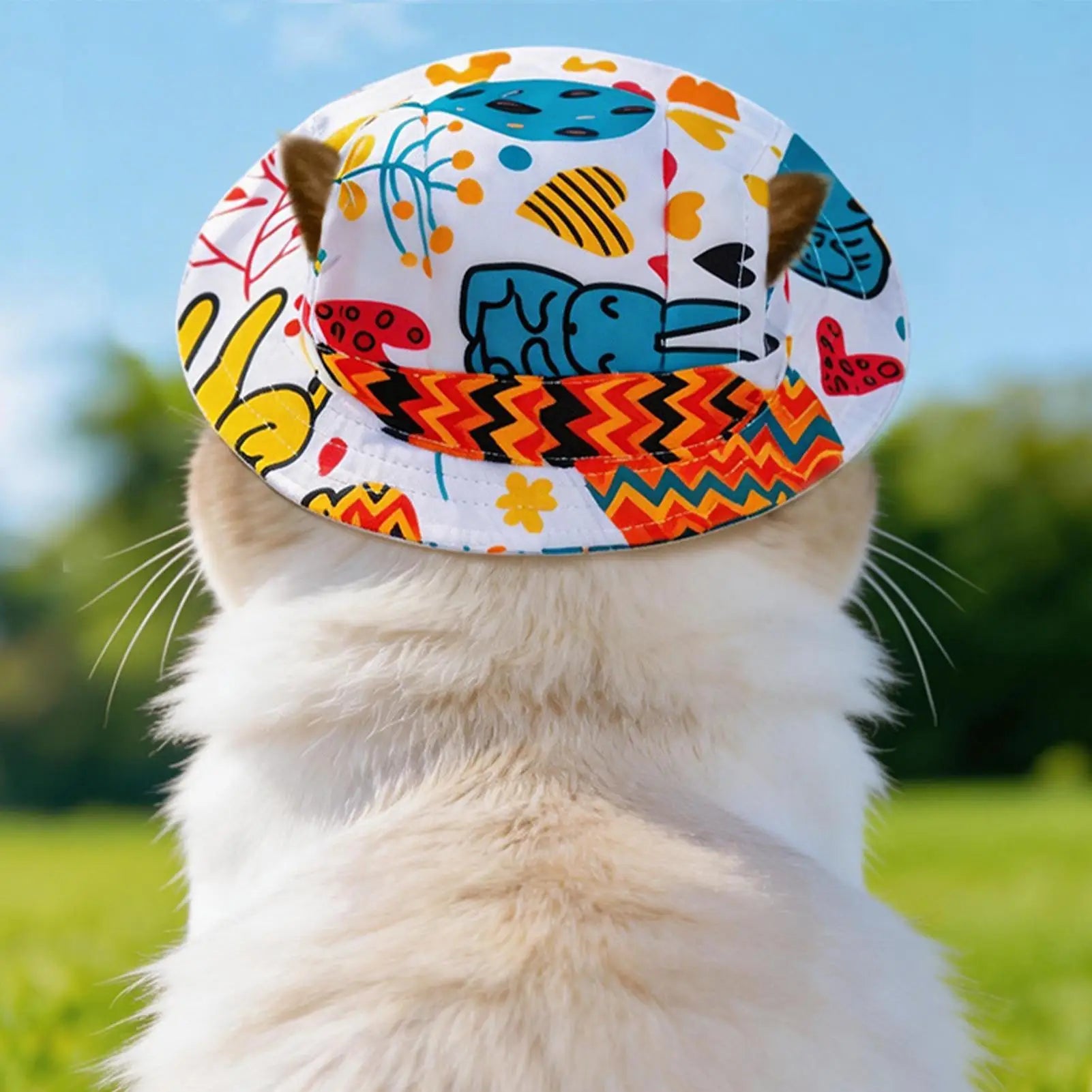 Adjustable Pet Sun Hat – UV Protection Fisherman Hat for Cats & Dogs