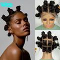 Short Bantu Braided Full-Lace Wig
