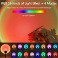 Sunset Projection Night Light – 16 Colors, USB & Remote