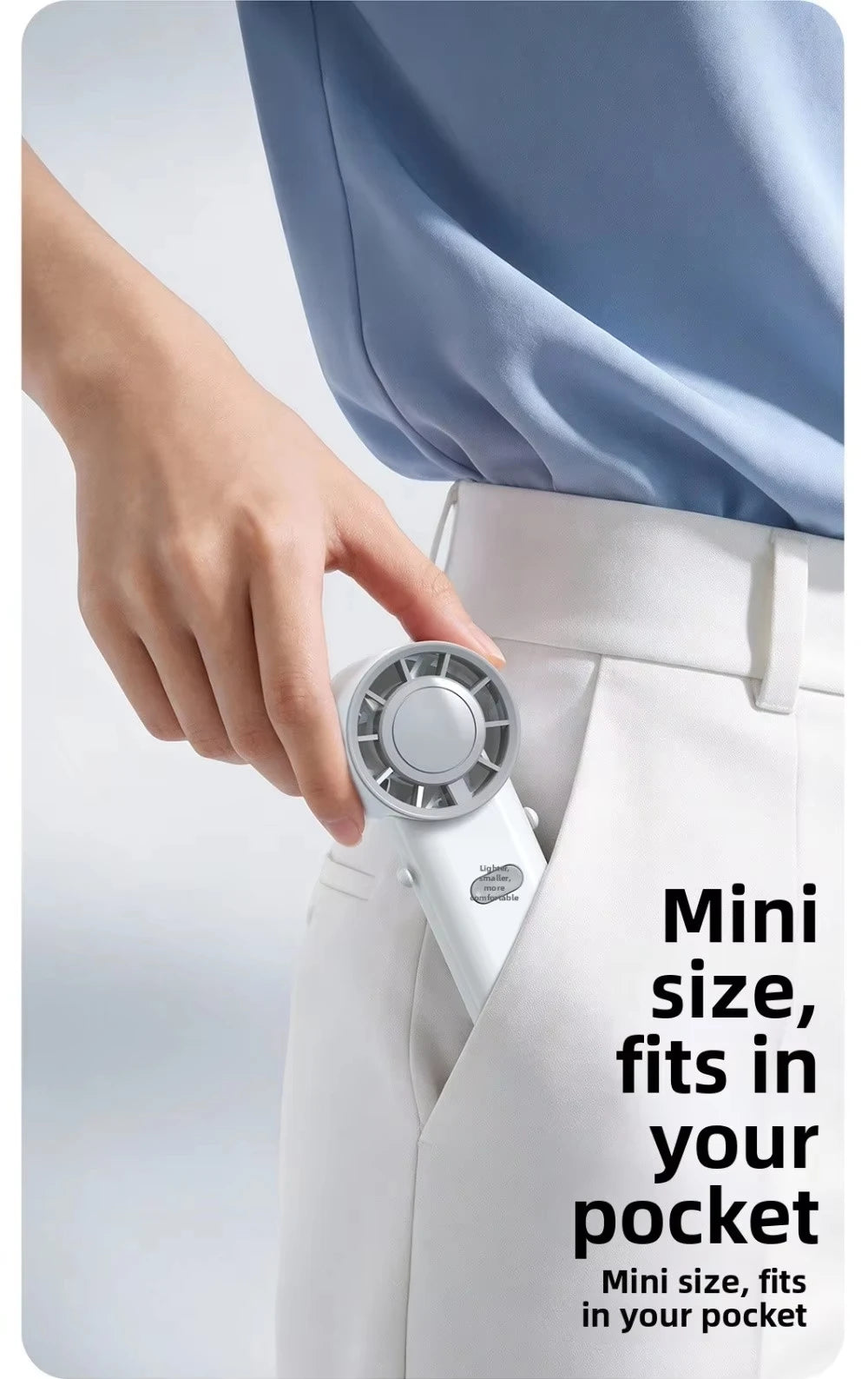 Mini Foldable USB Rechargeable Handheld Fan – 4 Colors