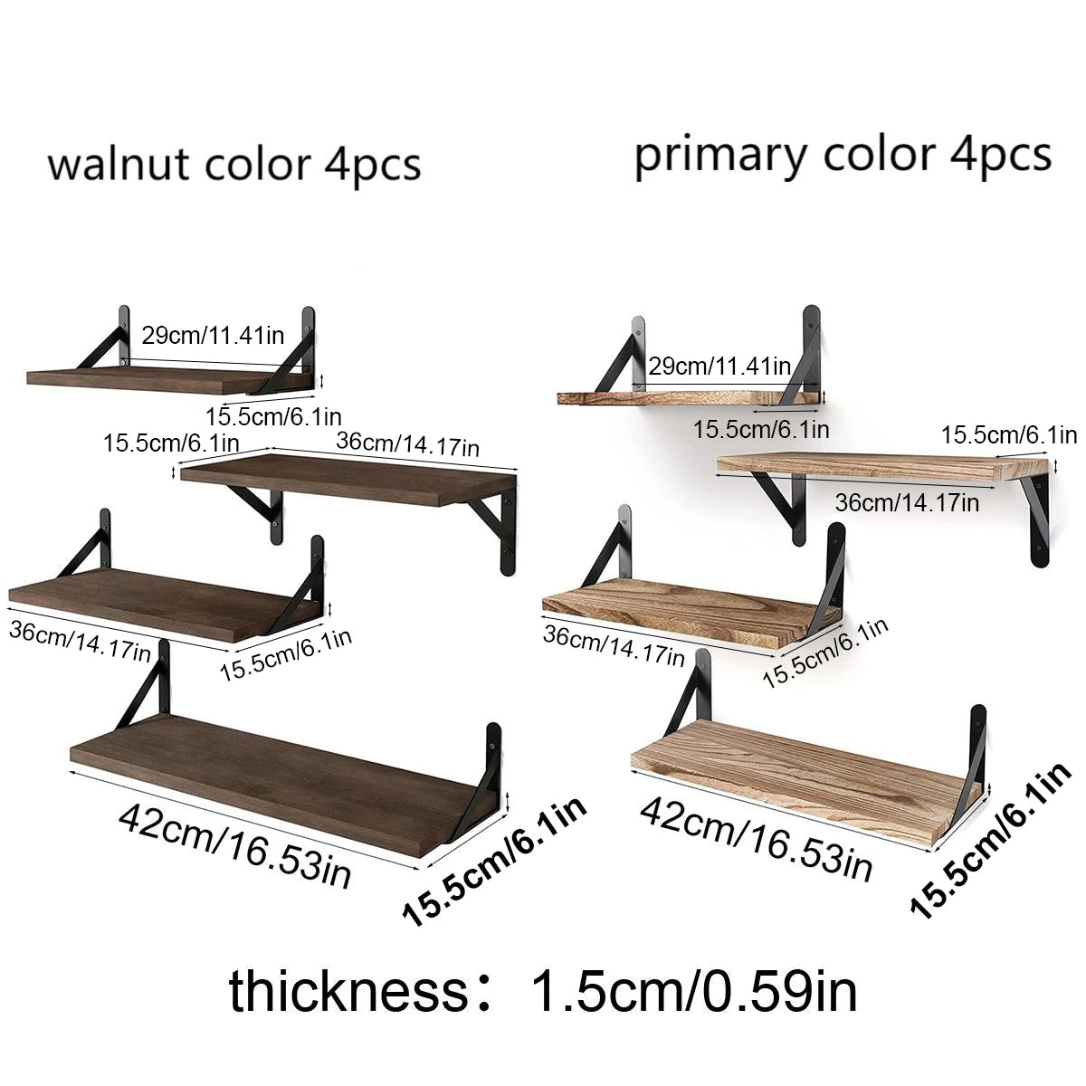 Floating Wood Wall Shelves – Mounted Display & Storage